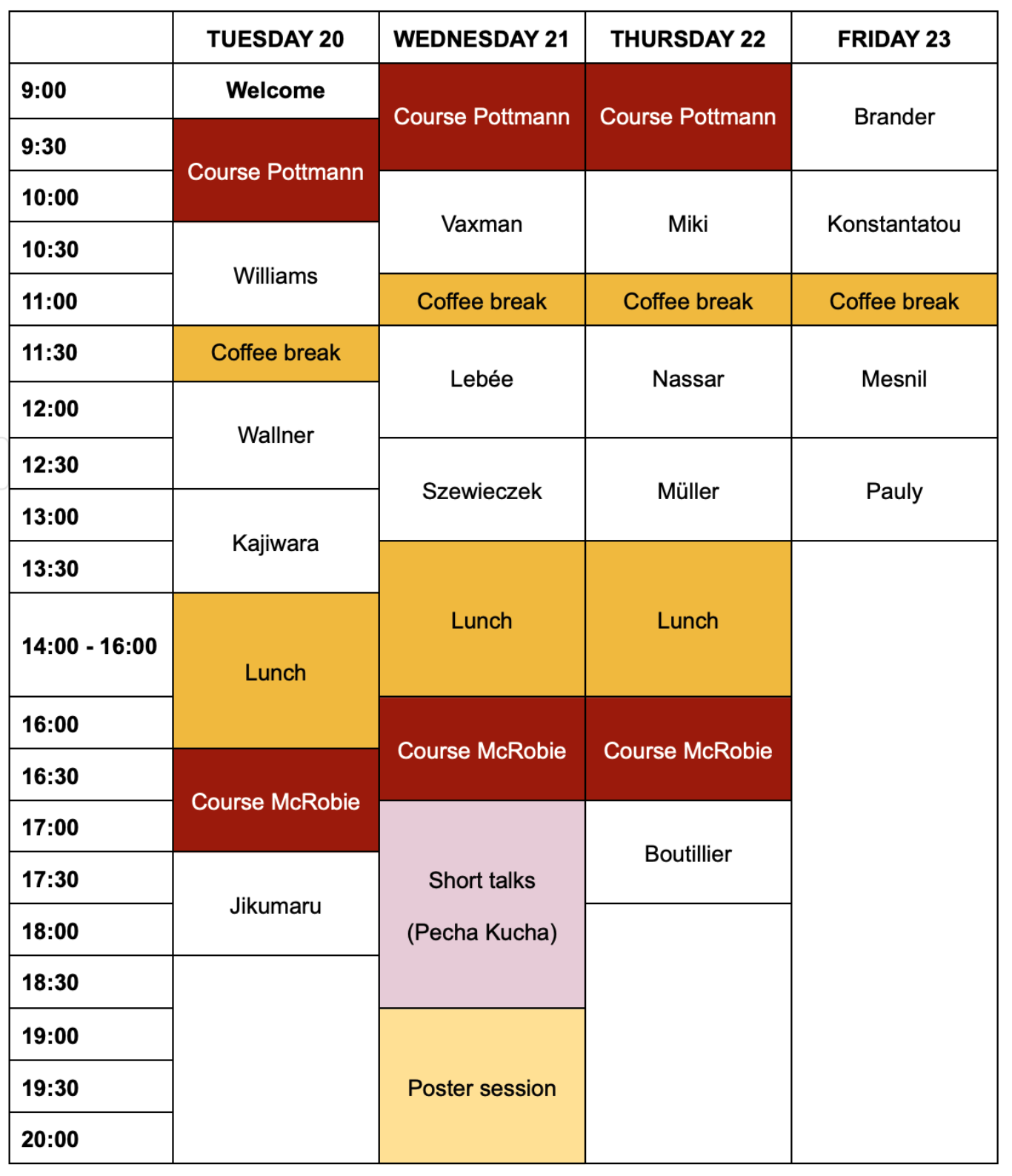 Schedule